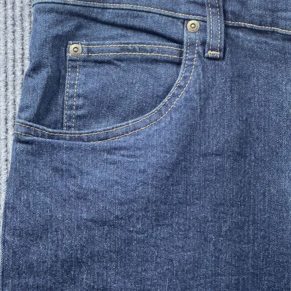 Dickies Jeans Mens 42x32 Dark Blue Wash Denim Pants Straight Leg Mexico - Picture 6 of 15